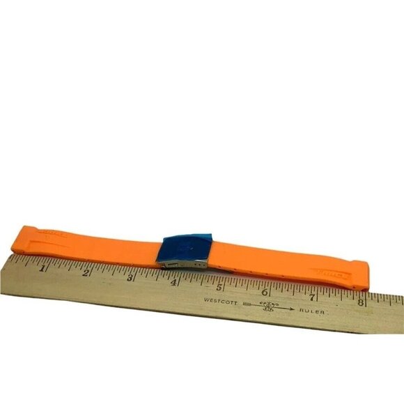 Men's Watch Band For Tissot T-Race Replacement Orange Rubber Strap 21mm - Picture 7 of 7